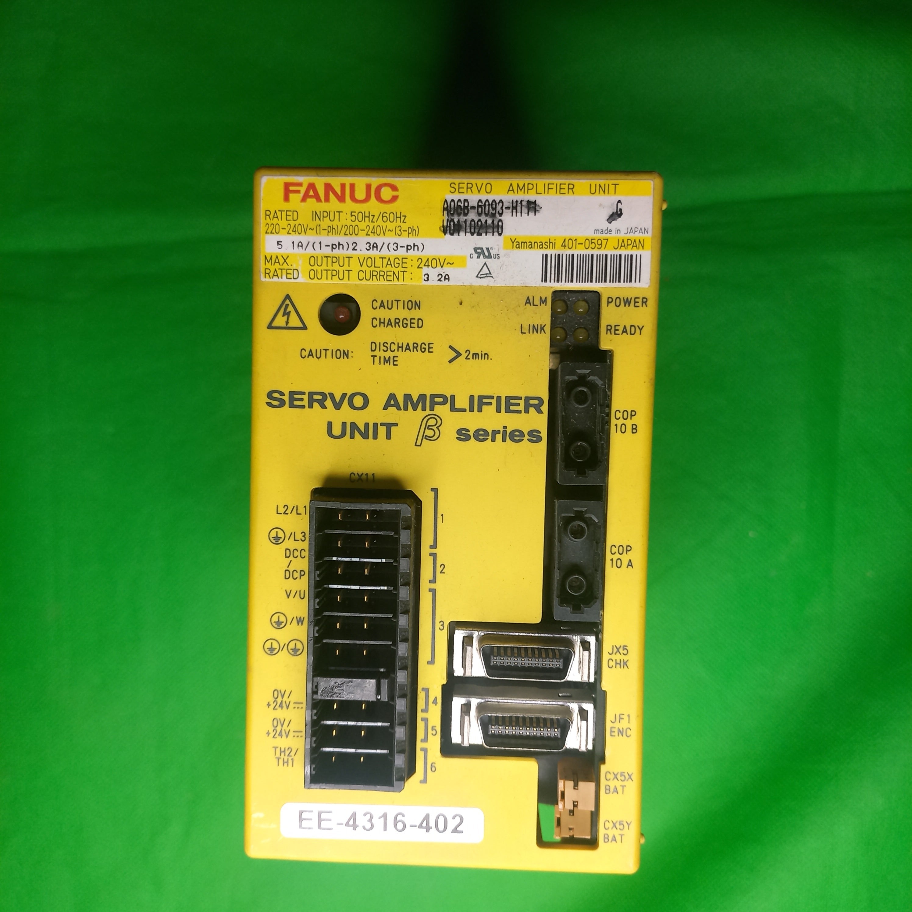 Fanuc A06B-6093-H111 | Yamanashi 401-0597 Servo amplifier| Beta