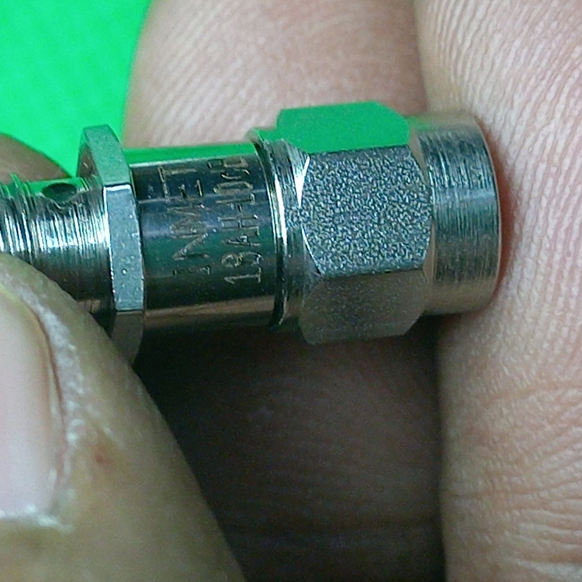 Marking on the body of Inmet 18AH-10 Attenuator Fixed_Coaxial Connector Type SMA 