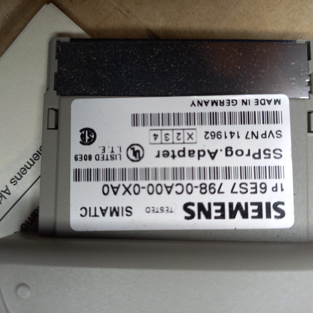 6ES7798-0CA00-0XA0
 Specification sticker  SIMATIC PG, adapter for S5 EPROM programming in Field PG and Power PG 