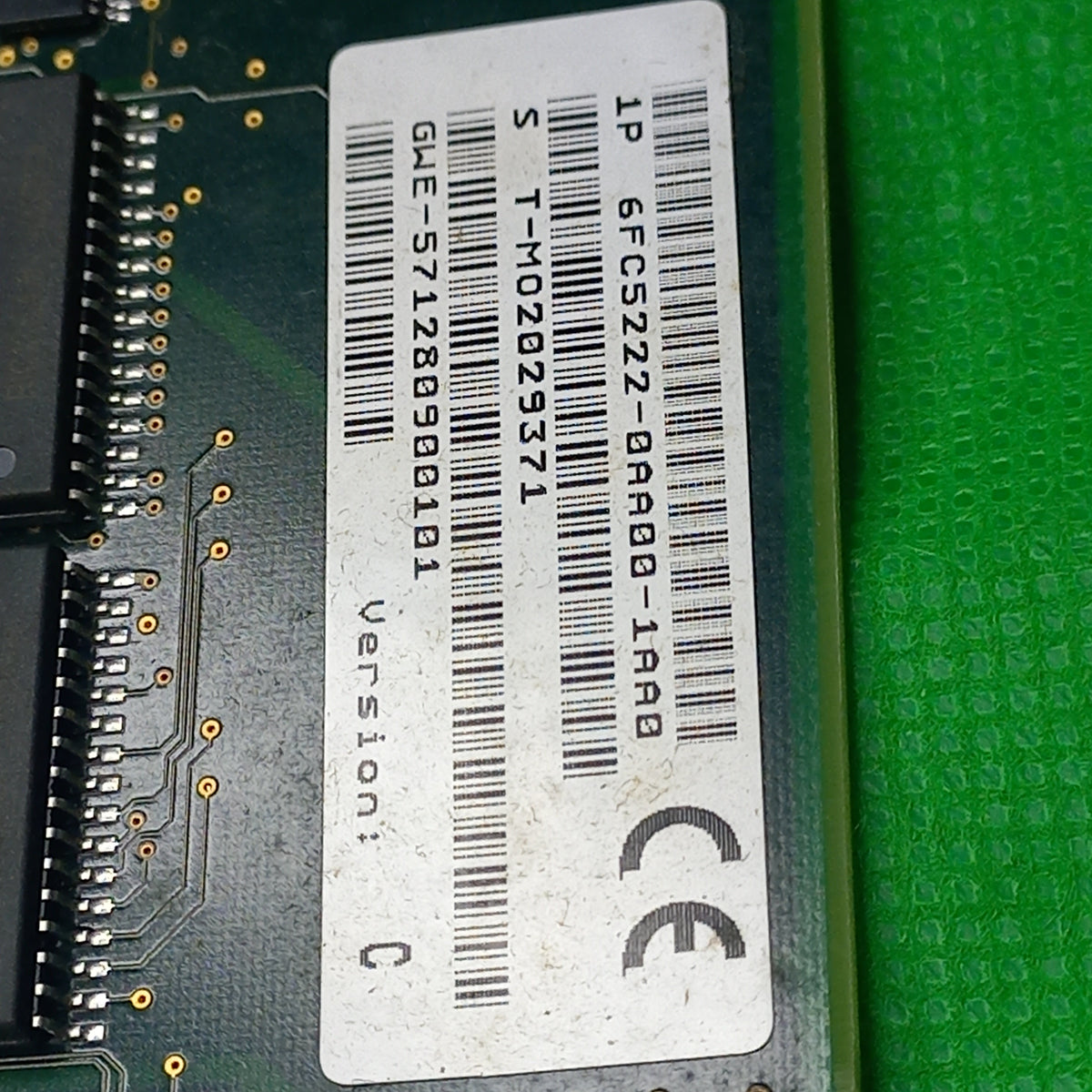 specification sticker on 6FC5222-0AA00-1AA0
GWE-571280900101 version C
571280.0001.01 