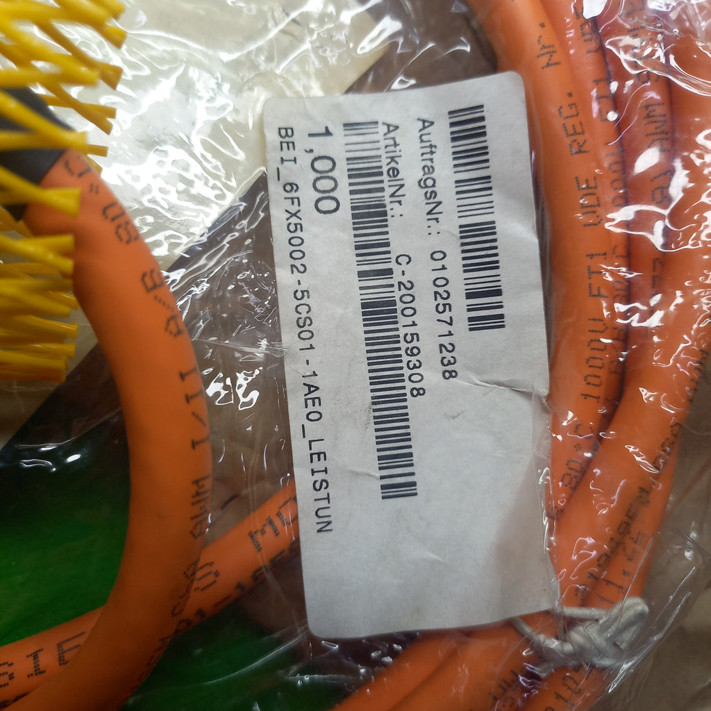 specification sticker of the label power cable 6FX5002-5CS01-1AE0