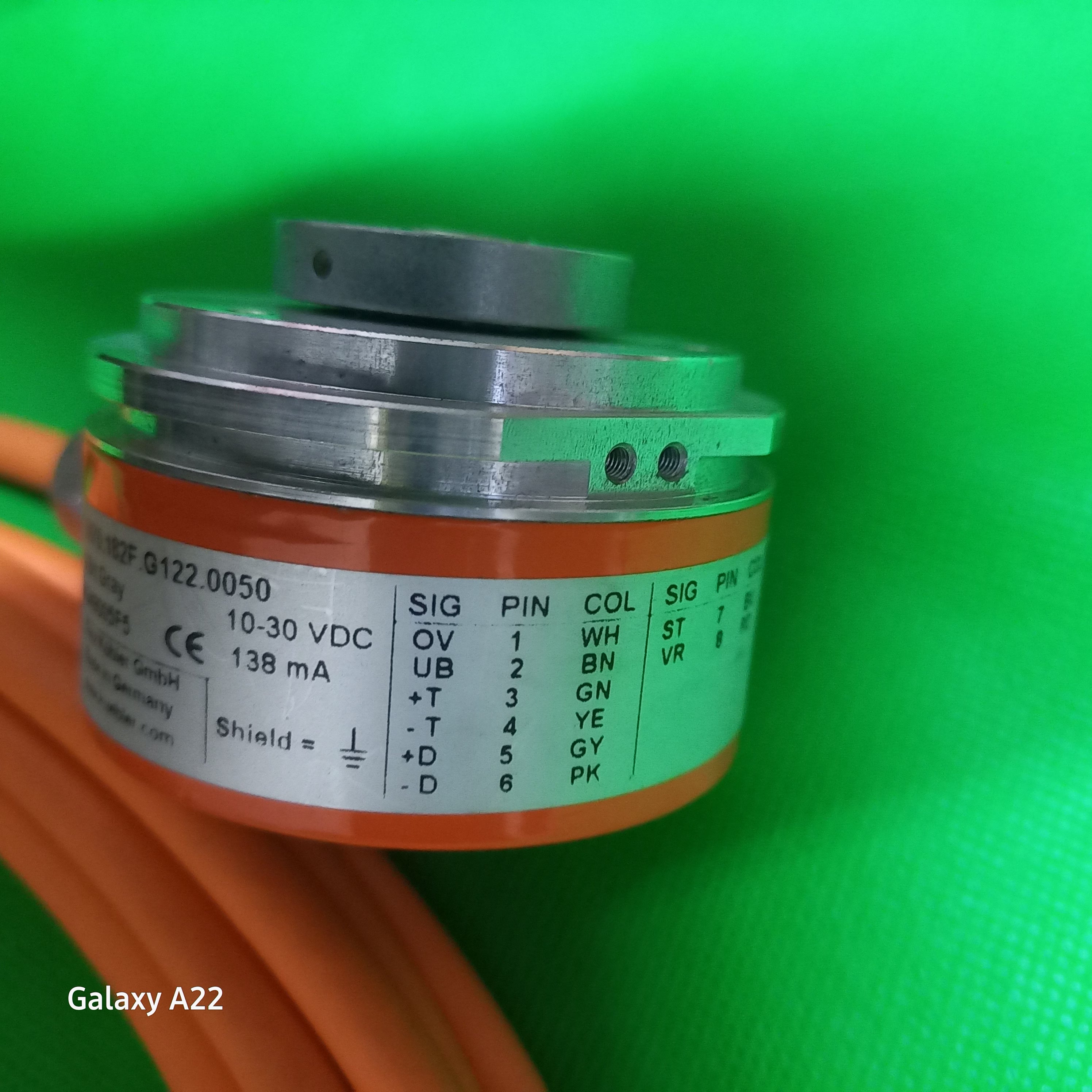 Absolute Singleturn 8.5870 Hollow 12mm encoder, SSI, 12 Bit Gray Code, 4096 (12bit), 5m