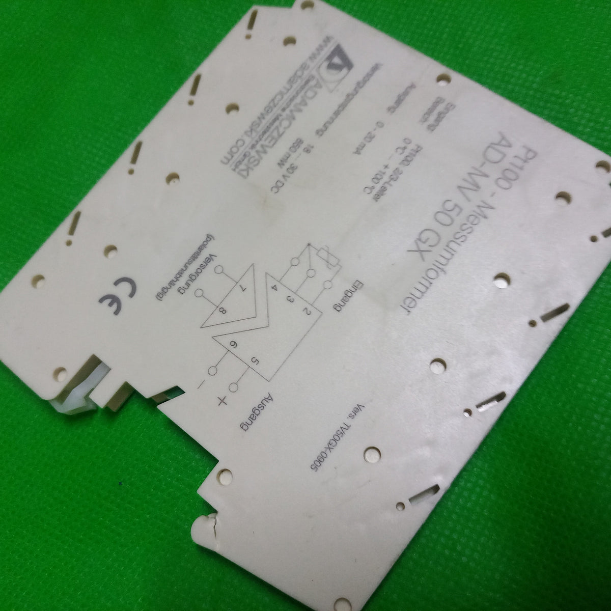 The measuring value amplifier AD-MV 50 GX | Temp.-Input-RS485-Converter, made by Adamczewski - AD-MV 55 GX, Pt100 input -Pt 100 signal conversion into standard signals