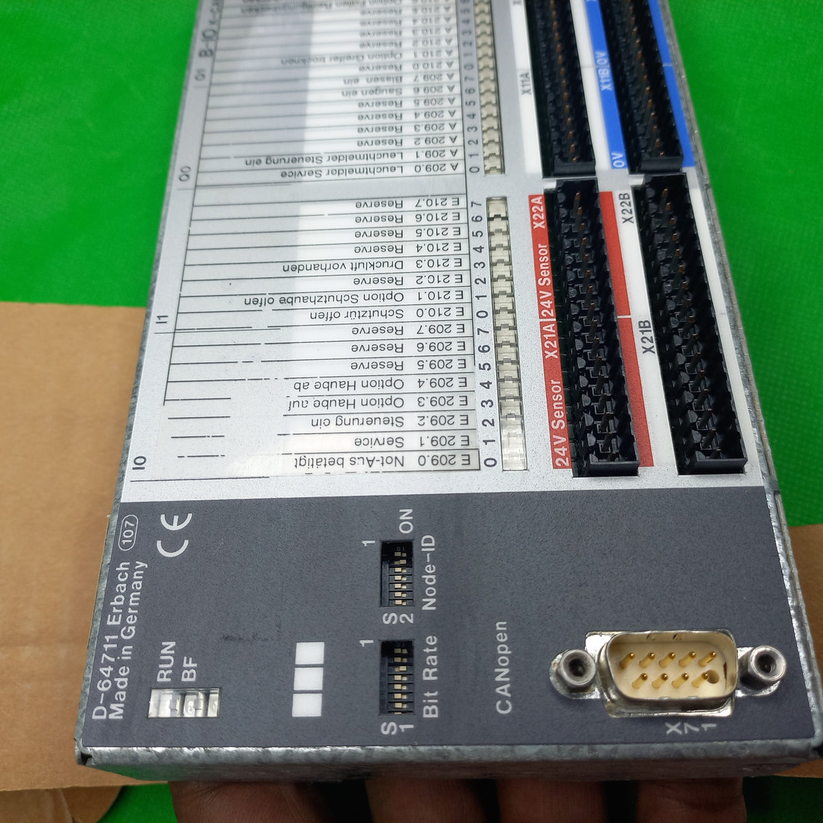 Can open connecotr bit rate selection DIp switch and Node ID switch at B-IO K-CAN 16DI 16O, 1070079749