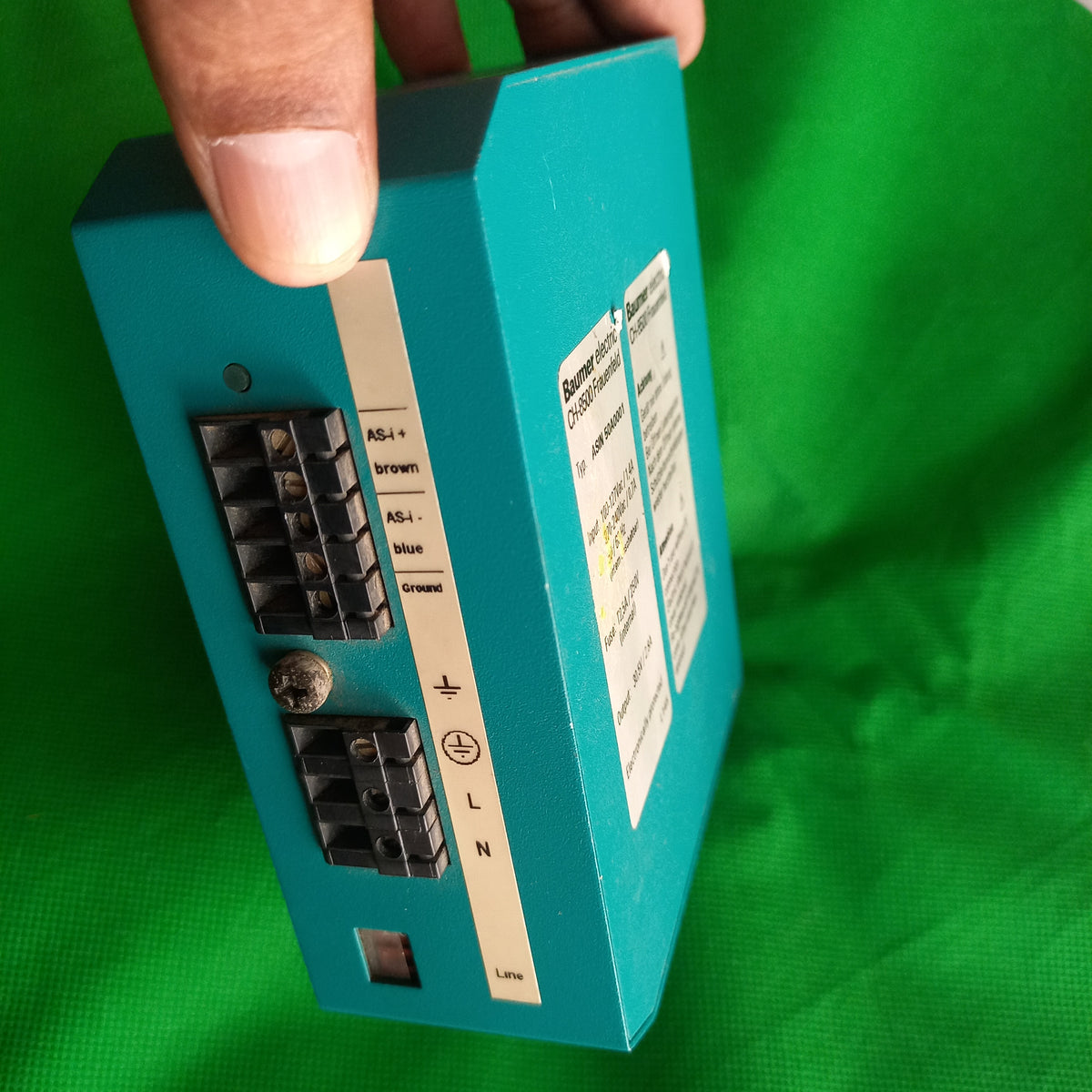 Front side terminal strip and specificaiton sticker on back visible BAUMER ELECTRIC ASIN 50A0001
ASIN50A0001 POWER SUPPLY ASI 