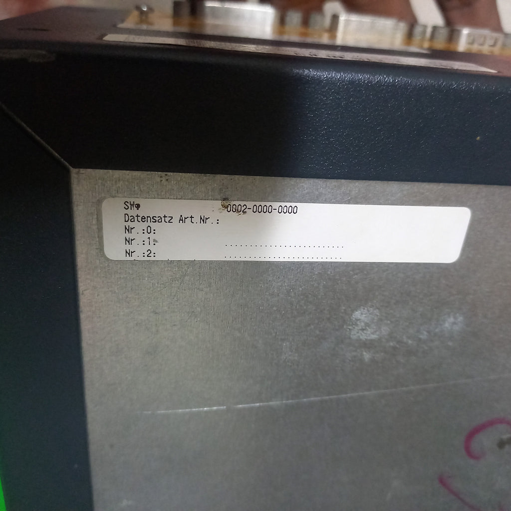 software version sticker on Typ: BUM60-08/16-54-B-000		Typ: BUM60-VC-0A-0001
