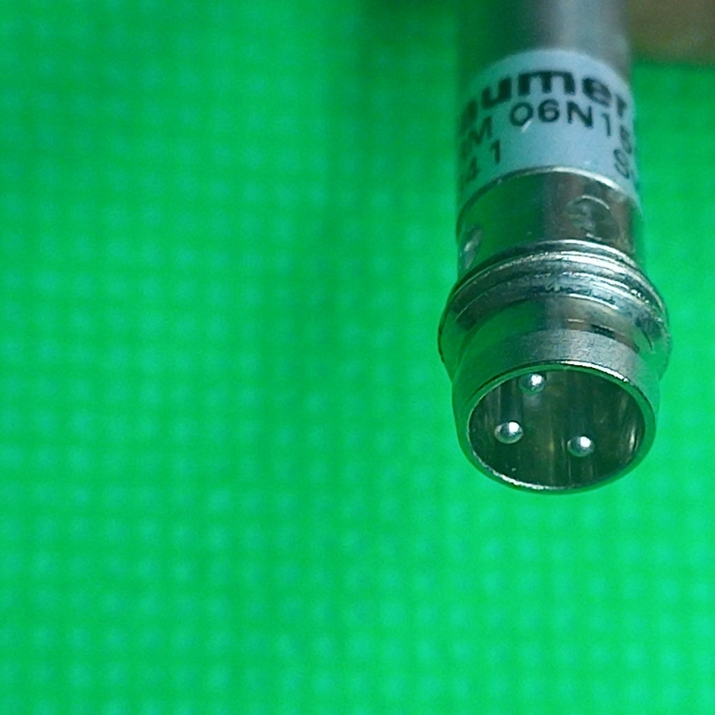 M8 connector at the end of Baumer IFRM 06N1501/S35L 6.5mmx50 Long, NPN, NO, SN=1.5mm|Shielded