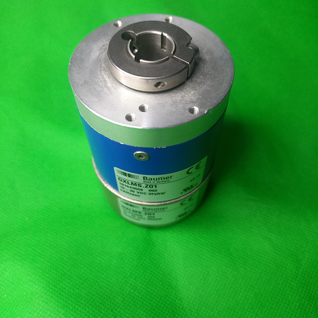 Baumer GXLMS 101043559 MultiTurn Encoder 13STx16MT Hollow 14mm,CANOpen, 2 M12 plug