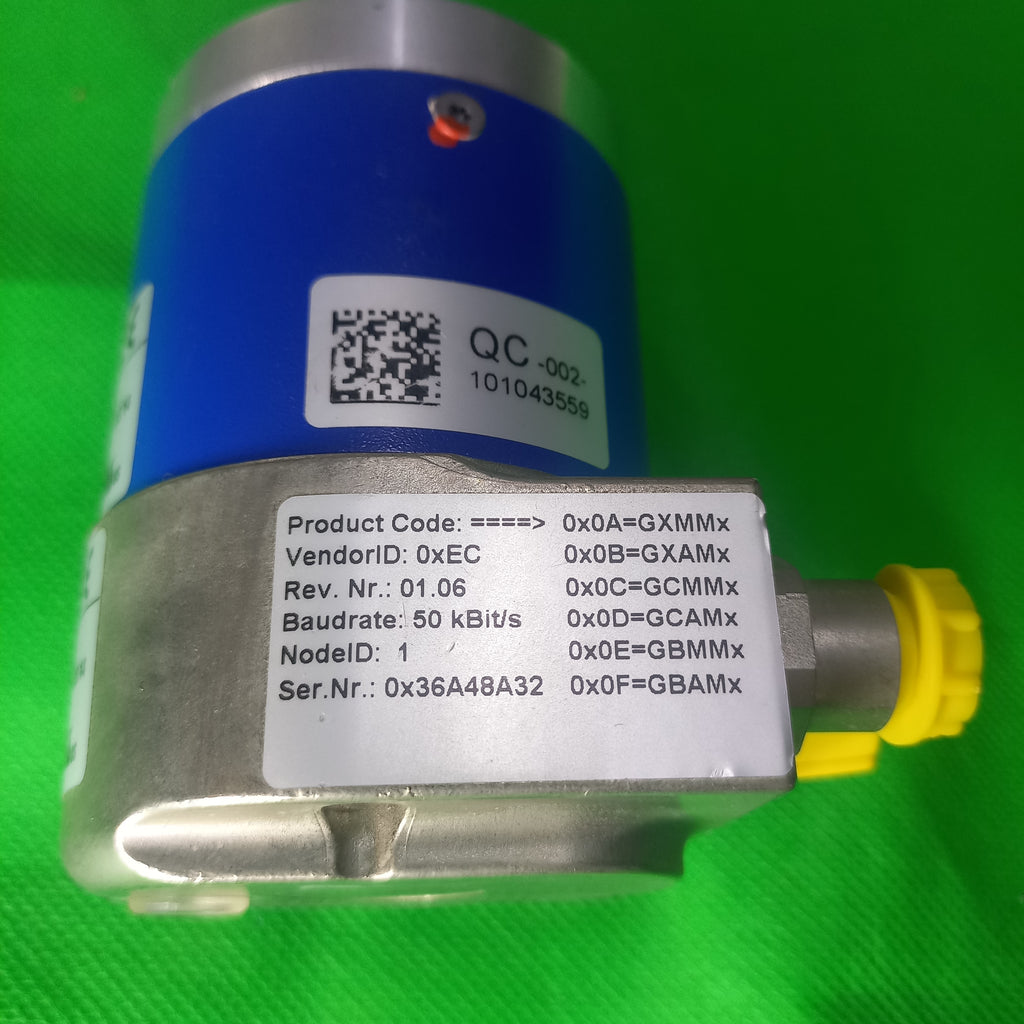 Baumer GXLMS 101043559 MultiTurn Encoder 13STx16MT Hollow 14mm,CANOpen, 2 M12 plug
