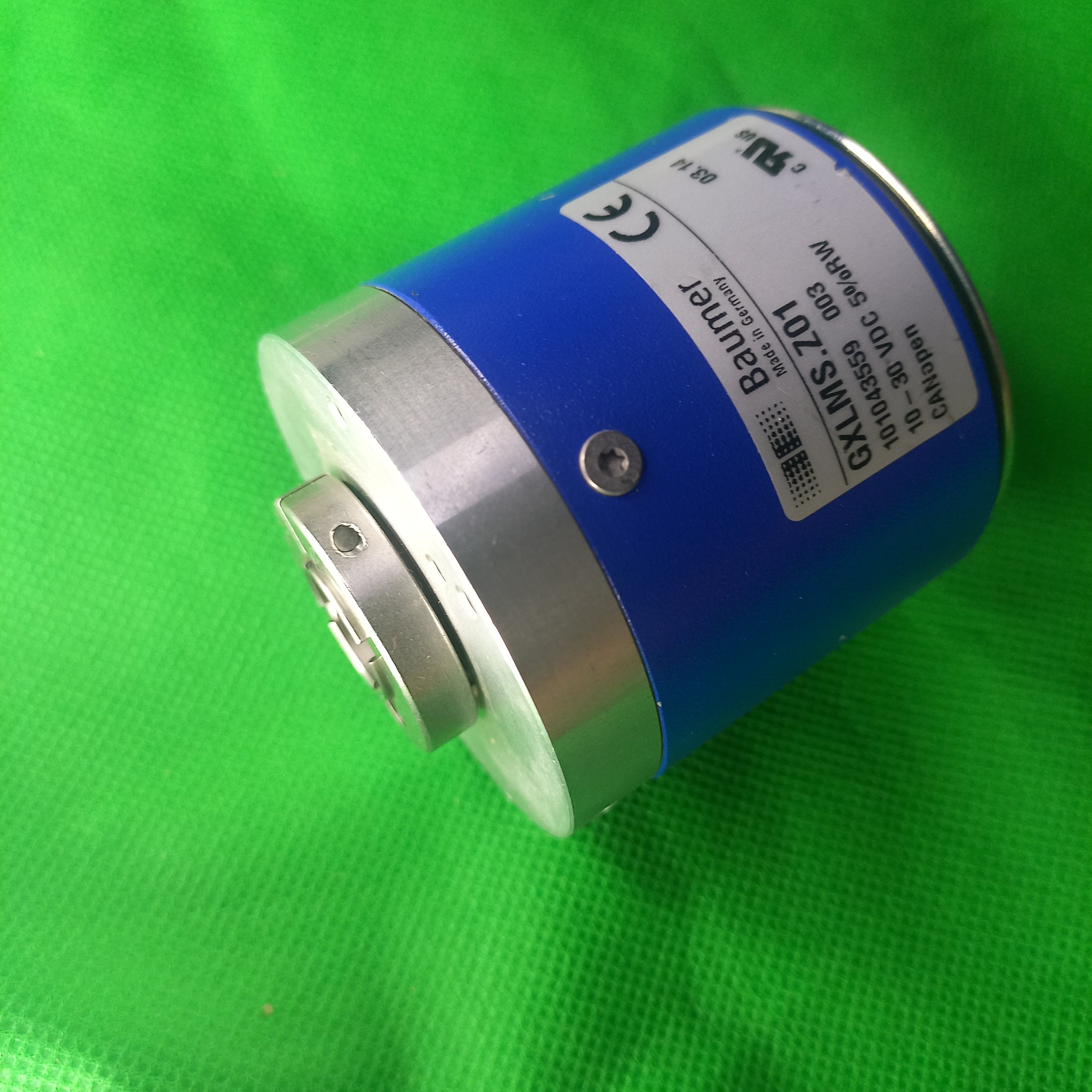 Baumer GXLMS 101043559 MultiTurn Encoder 13STx16MT Hollow 14mm,CANOpen, 2 M12 plug