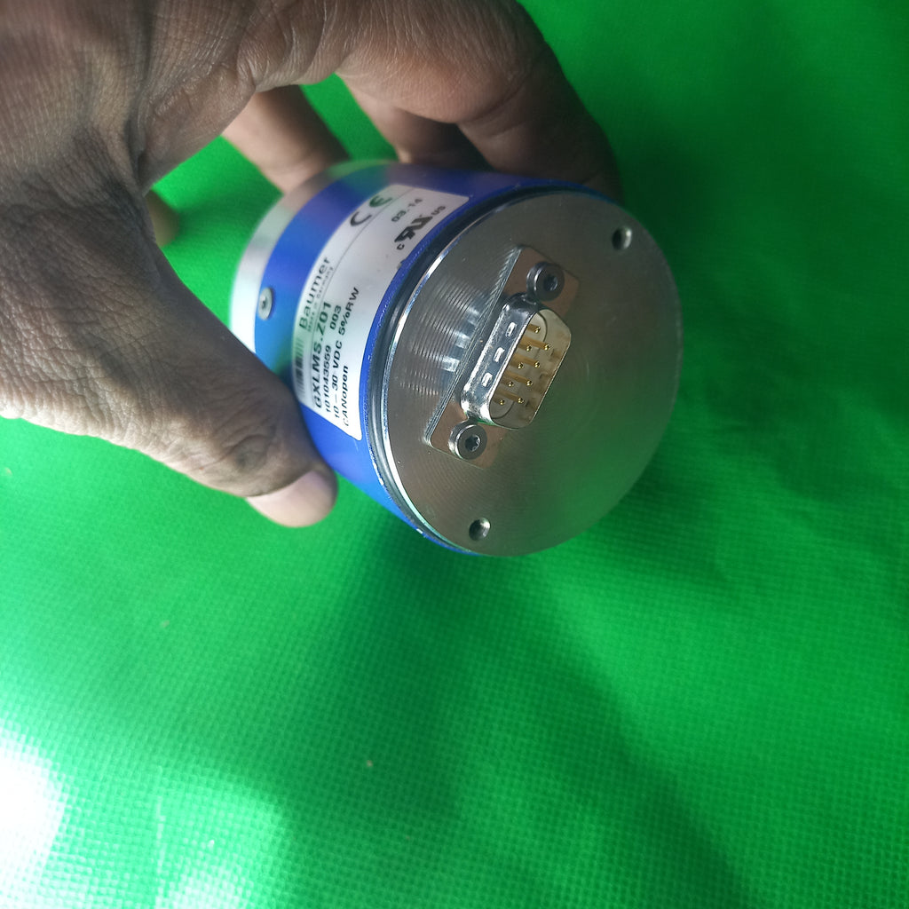 Baumer GXLMS 101043559 MultiTurn Encoder 13STx16MT Hollow 14mm,CANOpen, 2 M12 plug