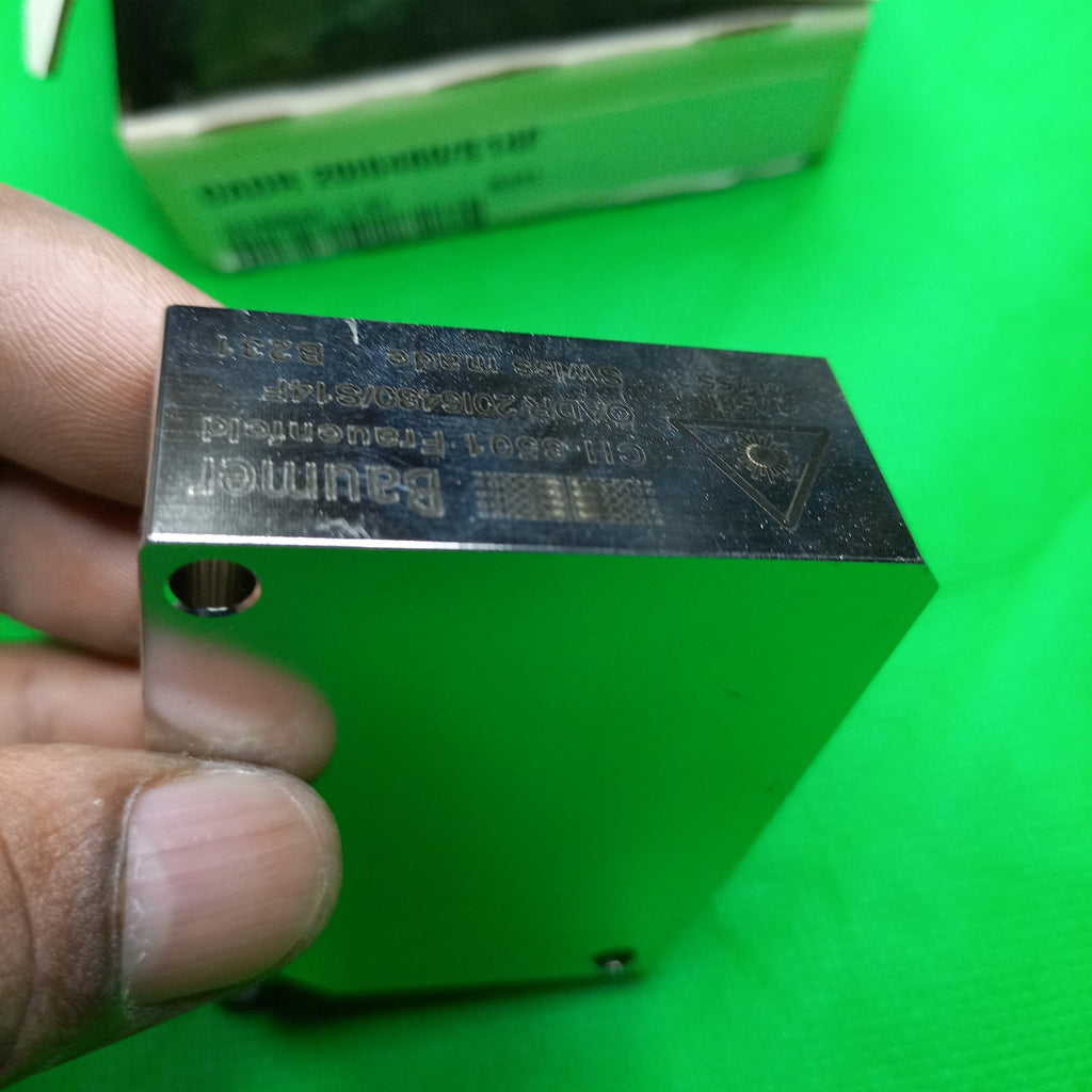 Specification etching side photo of Baumer Distance sensor 0ADR20 (Laser, variable sensing range) OADR 20i6480/S14F