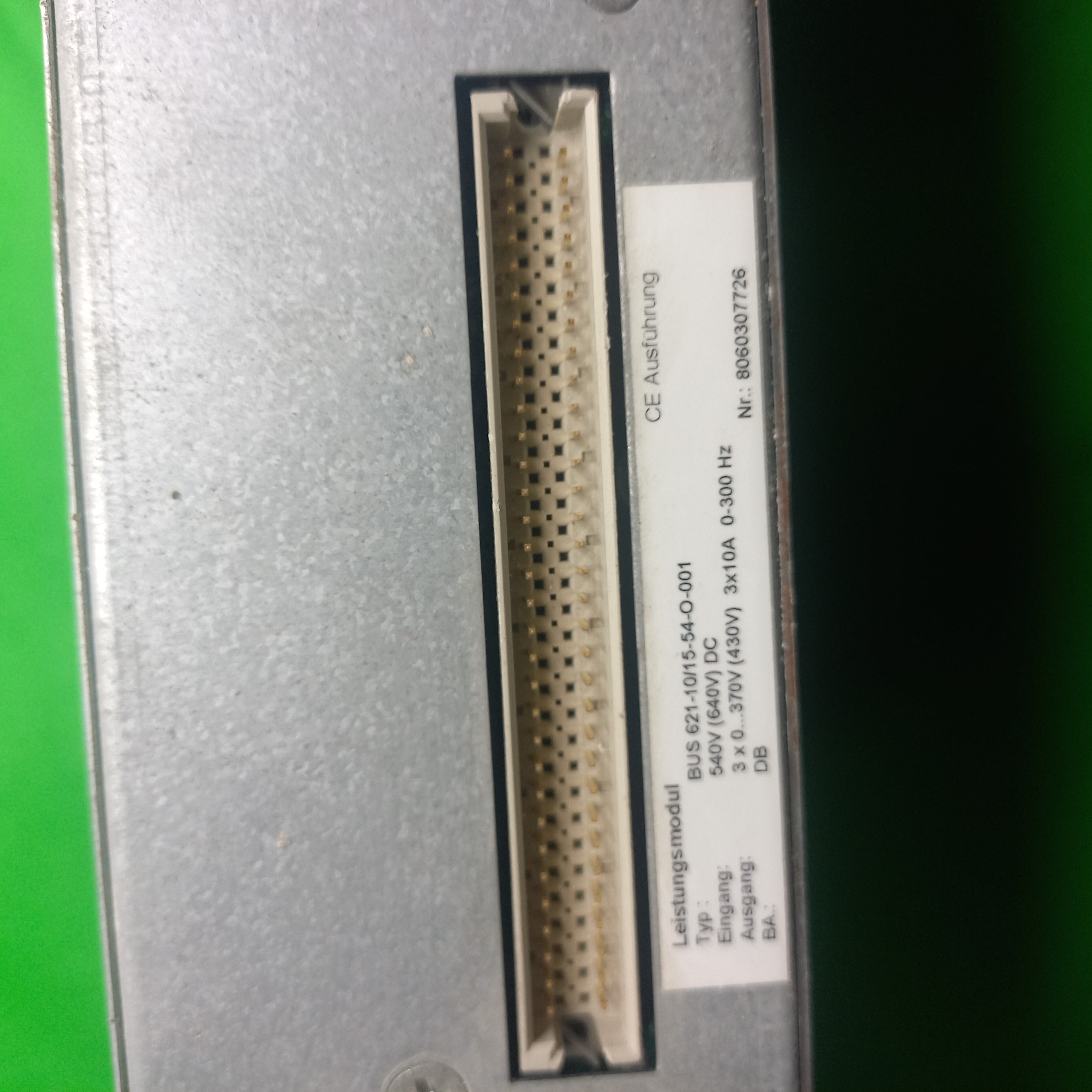 Connector and specification sticker Baumüller BUS 621-10/15-54-O-001 | BUS621  