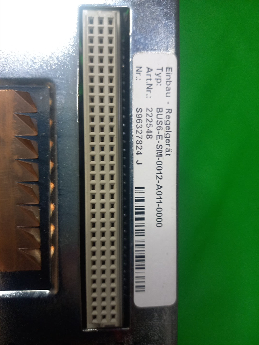 Specification sticker of Baumuller Art. Nr  222548 BUS6-E-SM-0012-A011-0000 

