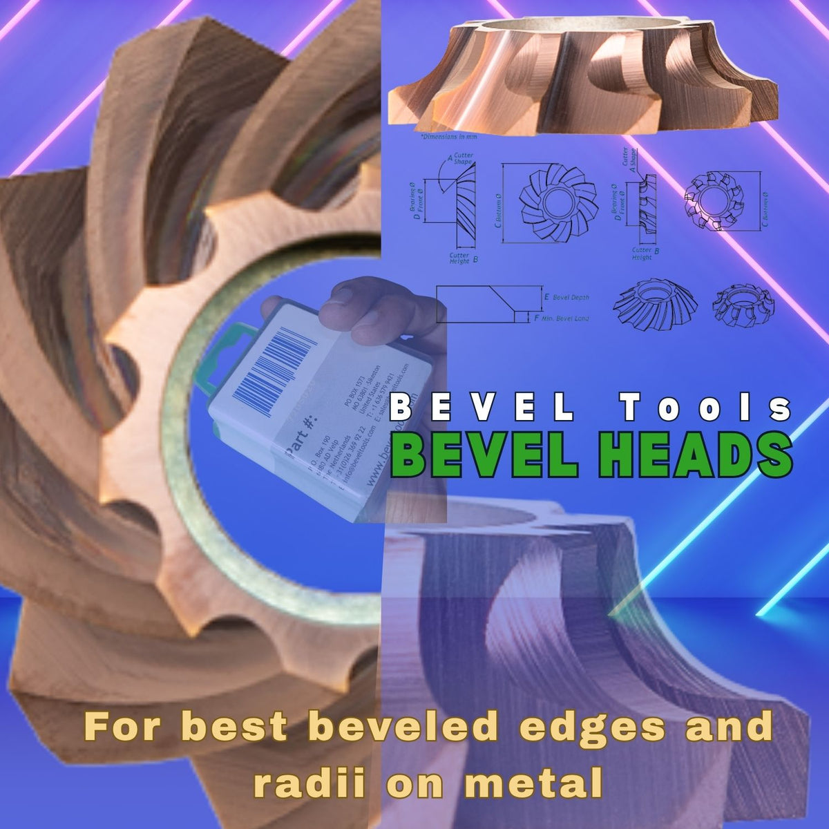 BevelTools  | 15-06-v3.0 | Carbide Cutter | for Bevel Depth 6,5| Version 3.0 cutters are best used on steel. Compatible with V3.0 tools
