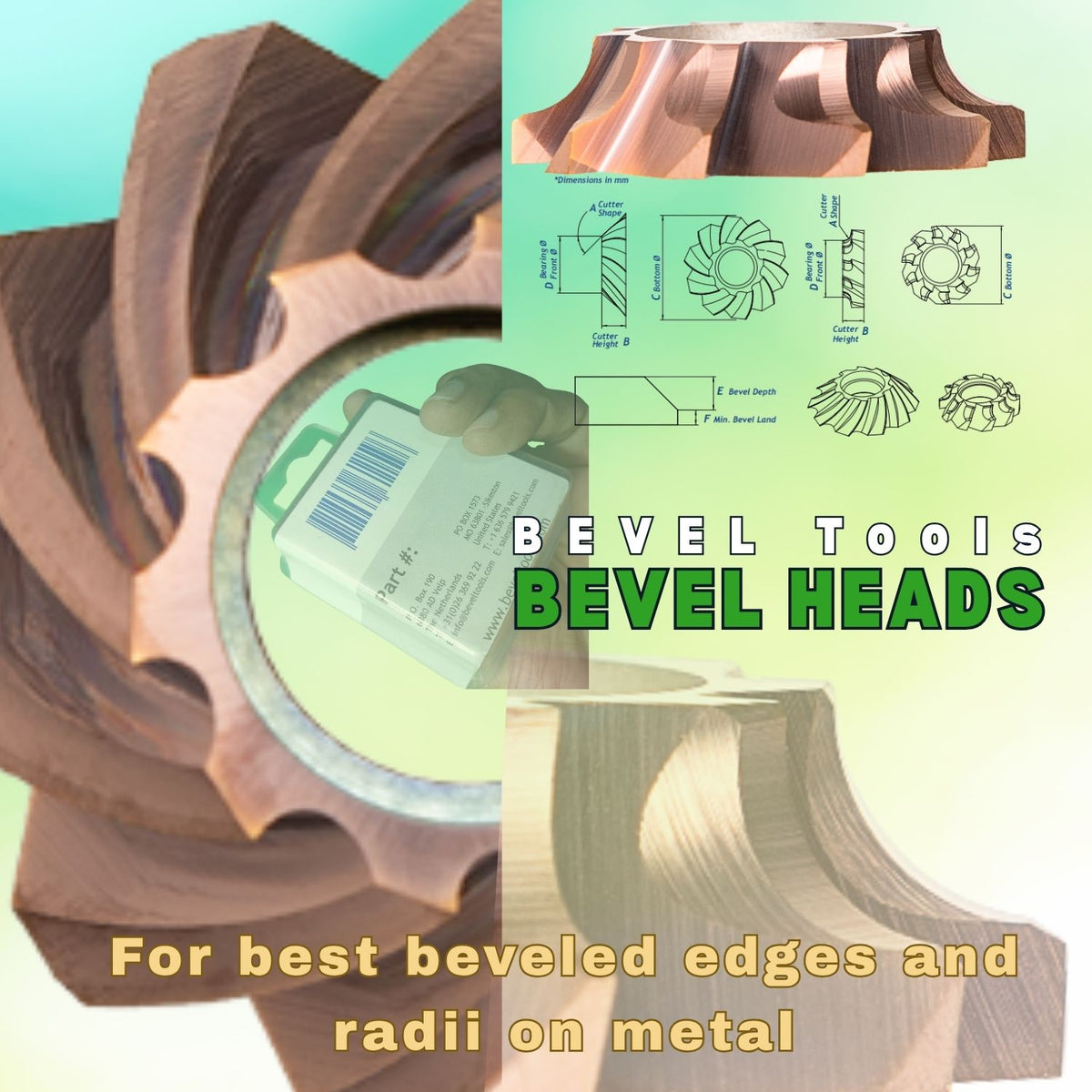 BevelTools  | R2-06-INOX | Carbide Cutter | for Bevel Depth | INOX cutters are best used on stainless steel. Compatible with INOX tools.
