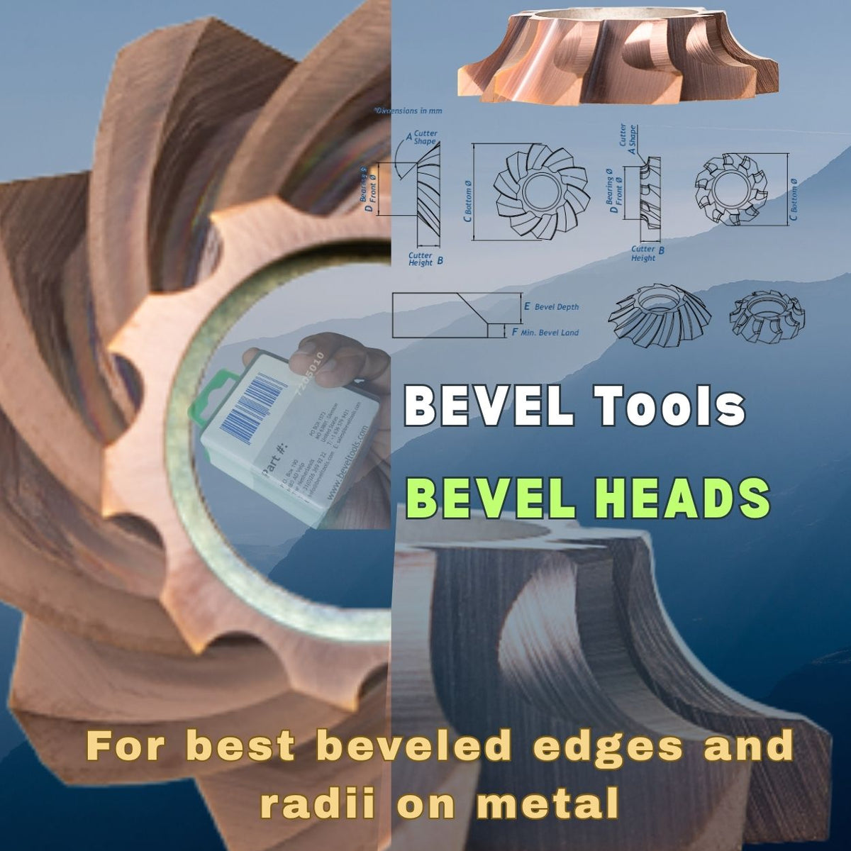 BeveltoolsArticleNr.7201050_Precision Radius and Chamfer Solid Carbide Cutters for Portable bevel cutting milling machines 
