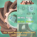 BeveltoolsArticleNr.7201210 Precision Radius and Chamfer Solid Carbide Cutters for Portable bevel cutting milling machines 
