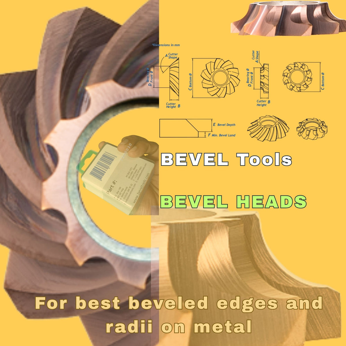 BeveltoolsArticleNr.7202030 Precision Radius and Chamfer Solid Carbide Cutters for Portable bevel cutting milling machines 