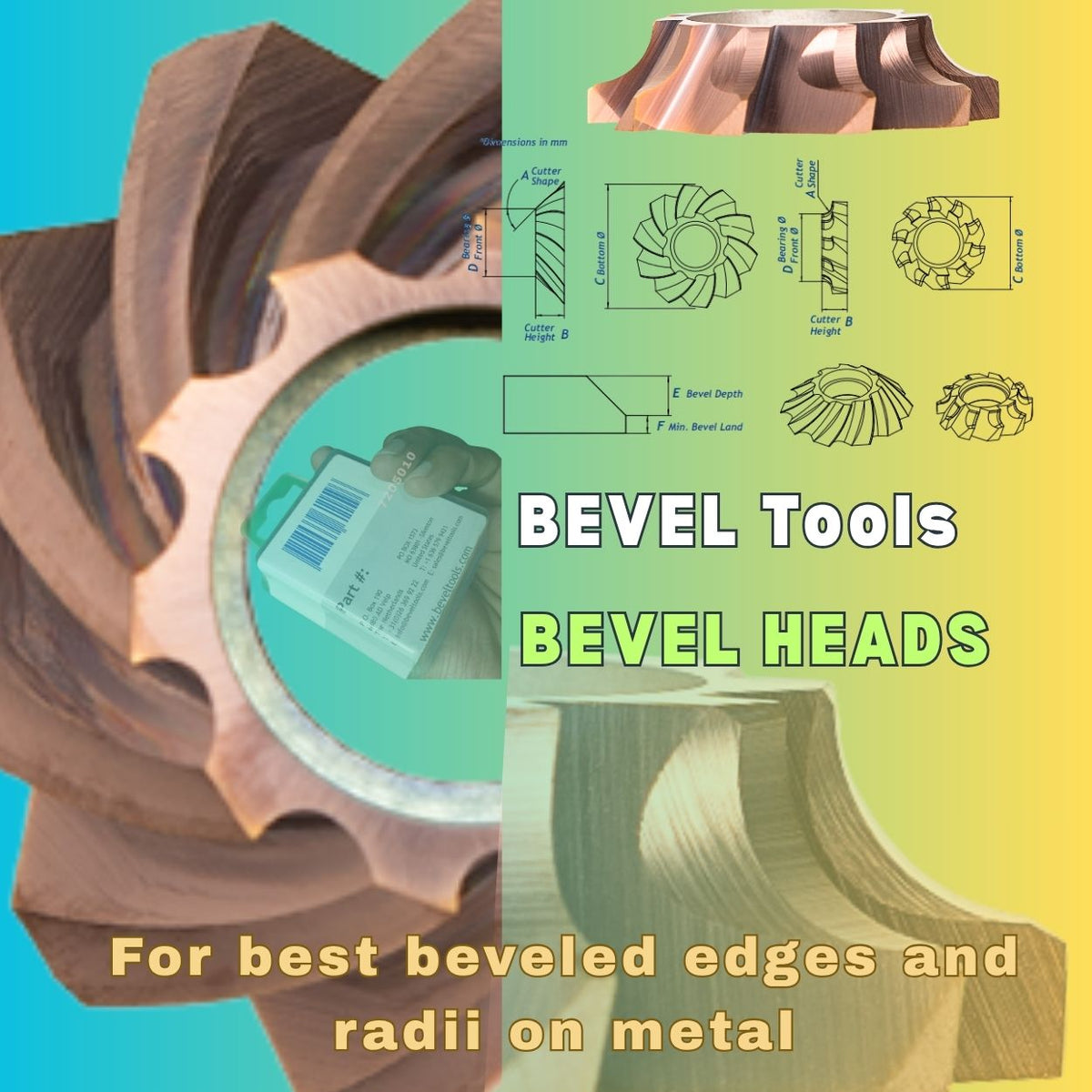 BeveltoolsArticleNr.7202050_ Precision Radius and Chamfer Solid Carbide Cutters for Portable bevel cutting milling machines 
