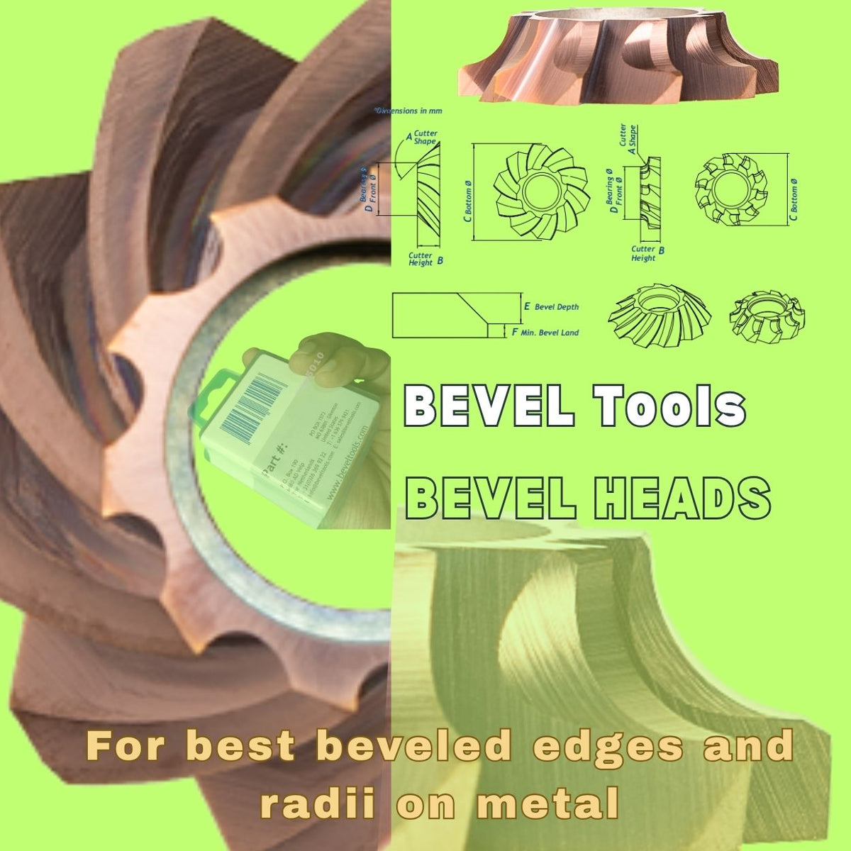 BeveltoolsArticleNr.7203030_ Precision Radius and Chamfer Solid Carbide Cutters for Portable bevel cutting milling machines 

