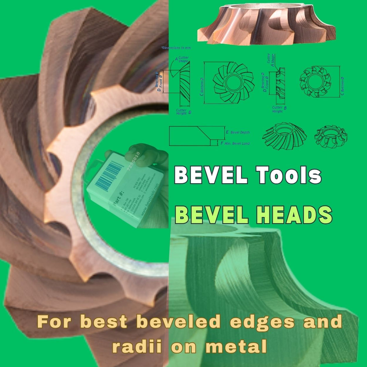 BeveltoolsArticleNr.7203050 Precision Radius and Chamfer Solid Carbide Cutters for Portable bevel cutting milling machines 
