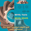 BeveltoolsArticleNr.7204010 Precision Radius and Chamfer Solid Carbide Cutters for Portable bevel cutting milling machines 
