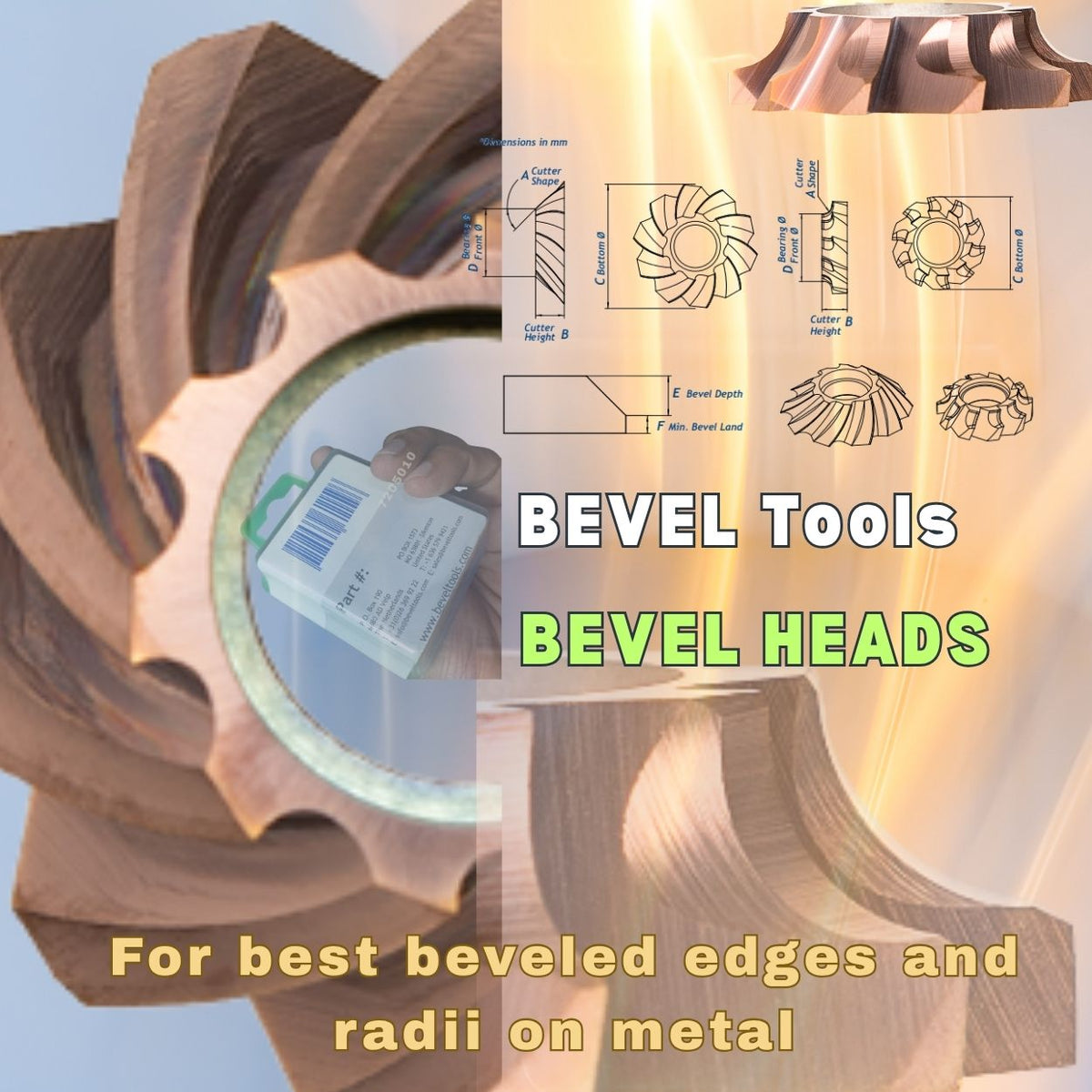 Beveltools_Article_Nr._7201230 Precision Radius and Chamfer Solid Carbide Cutters for Portable bevel cutting milling machines 
