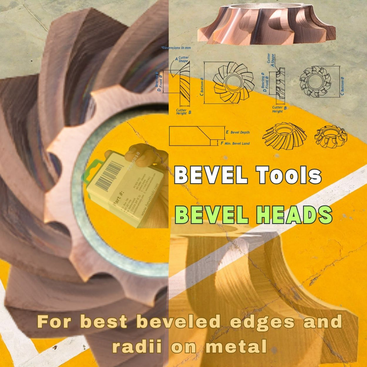 Beveltools_Article_Nr._7201310 Precision Radius and Chamfer Solid Carbide Cutters for Portable bevel cutting milling machines 
