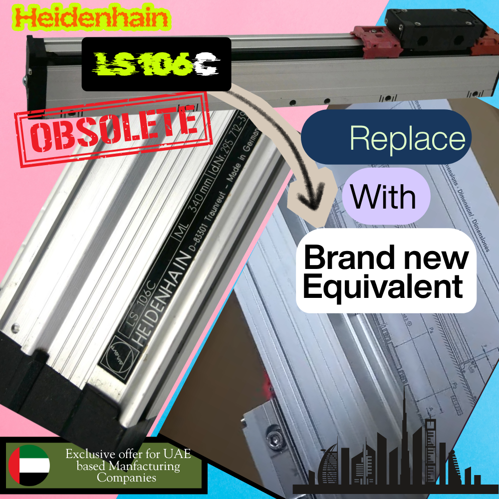 Dont replace obsolete Heidenhain Id.Nr. 295 712-39 | LS106C | ML340 with USED or Refurbished when you can

Buy a Brand New Replacement Made Exactly same dimension and offering same signal as Heidenhain Id.Nr. 295712-39 | LS106 C | ML340 LS106/C.