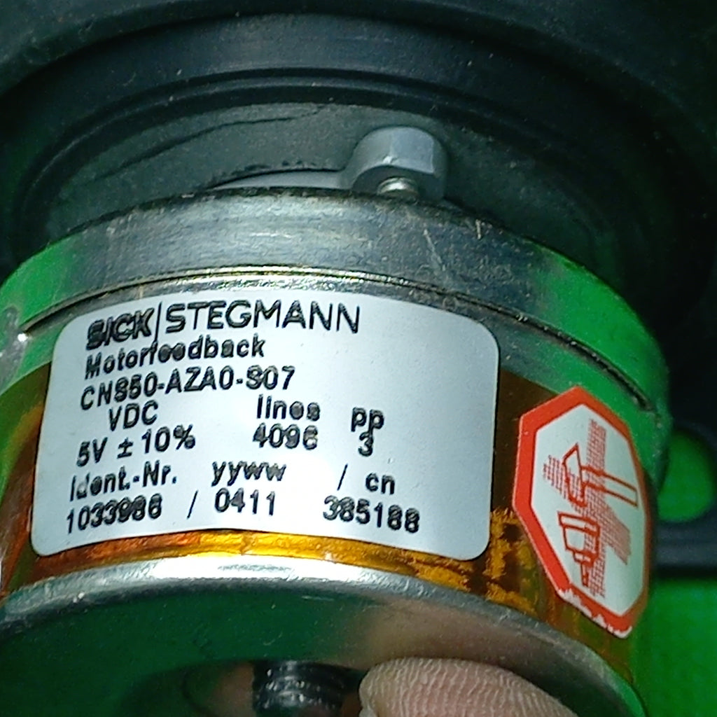  CNS 50-AZA0-S07 | CNS50AZA0S07  encoder mounted on rubber pad and specification sticker 