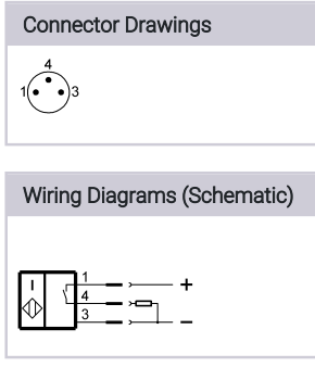 Connection and wiring diagram Balluff BES00JJ, D4.0, flush, Sn=1.5mm, PNP, NO