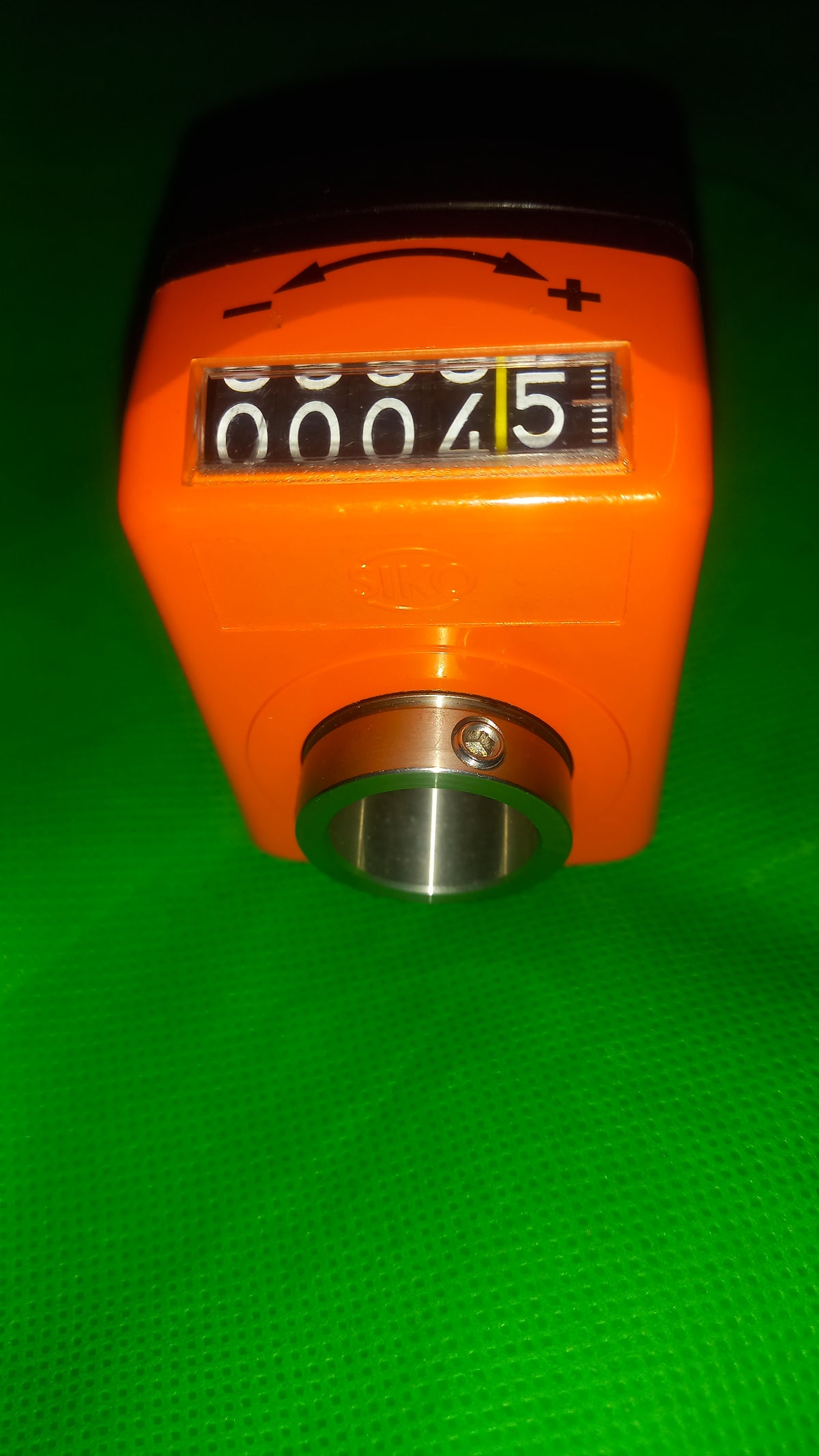 Mounting position 2 front top view of shell glass view of SIKO DA09S-02-25-1-i-20 Mount pos. 2, increment/rev 25, CW, 20mm Hollow