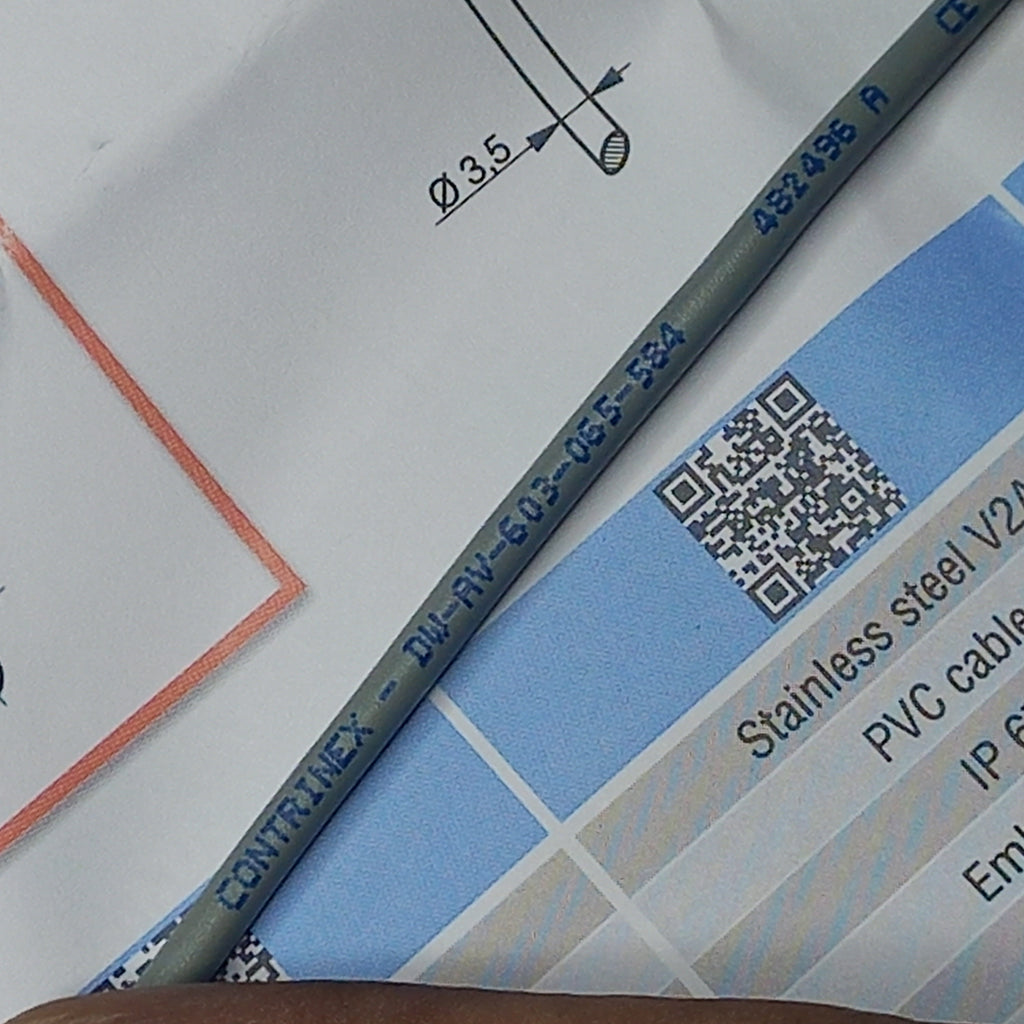 Marking on cable of Contrinex   DW-AV-603-065-584