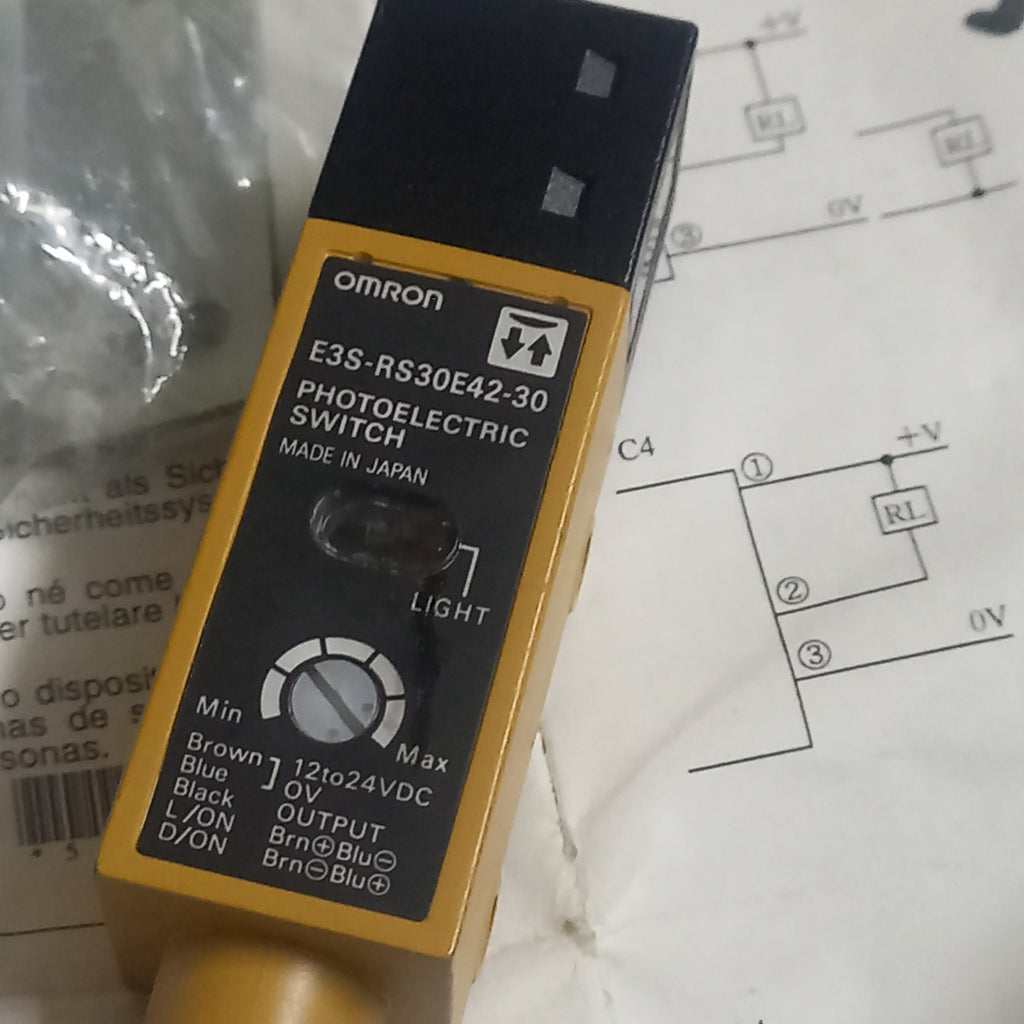 Specification sticker for photoelectric switch E3S-RS30E42-30