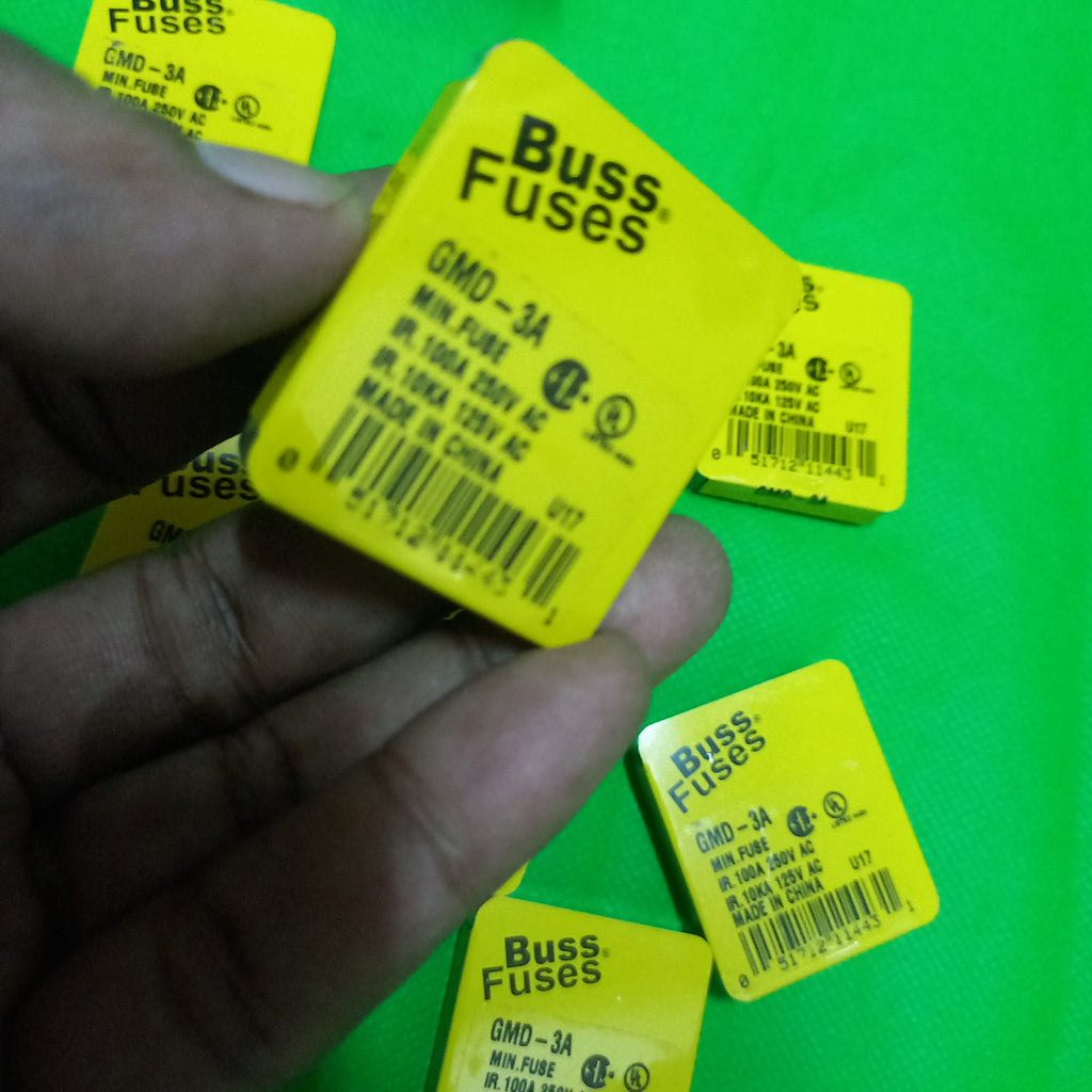 Eaton Cooper Bussmann,   GMD-3A Fuse: fuse; 5x20mm; glass; holders; 3A; 250V; time-lag; GMD,   | IR. 100A 250VAC.,   ,  | IR. 10KA 125V AC,  