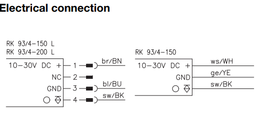 Electrical Connection of RK 93/4-150 L, rk-93-4-150-l/50025513