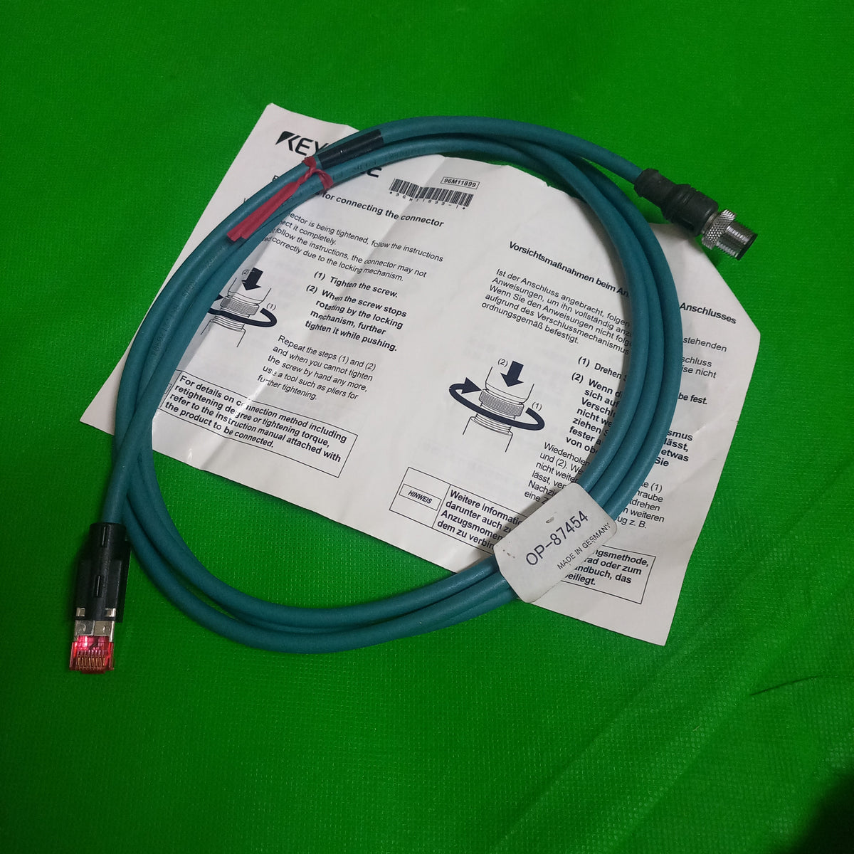 Complete cable with specificaiton catalog keyence_OP-87454 2-meter connection cable designed for vision sensors