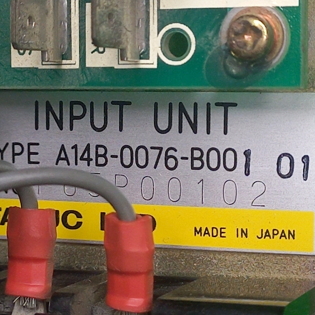 FANUC INPUT UNIT A14B-0076-B001-01&nbsp; A14B-0076-B001-01 [Main PCB A16B-1600-00907 03A]
A14B0076B001