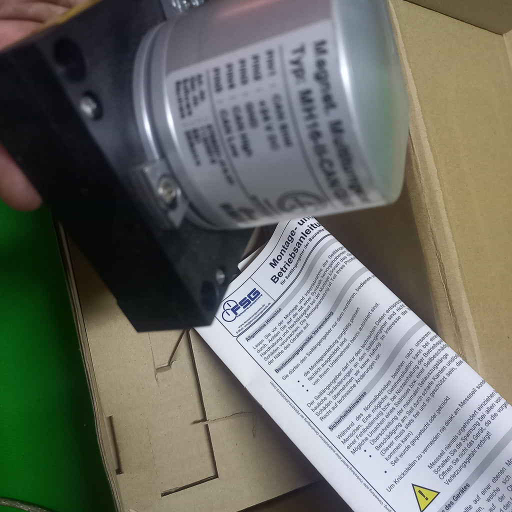 FSG Draw Wire Encoder SL3500, SL003500-MH 16-ll Fitted MH-II-GS60 Safety Encoder