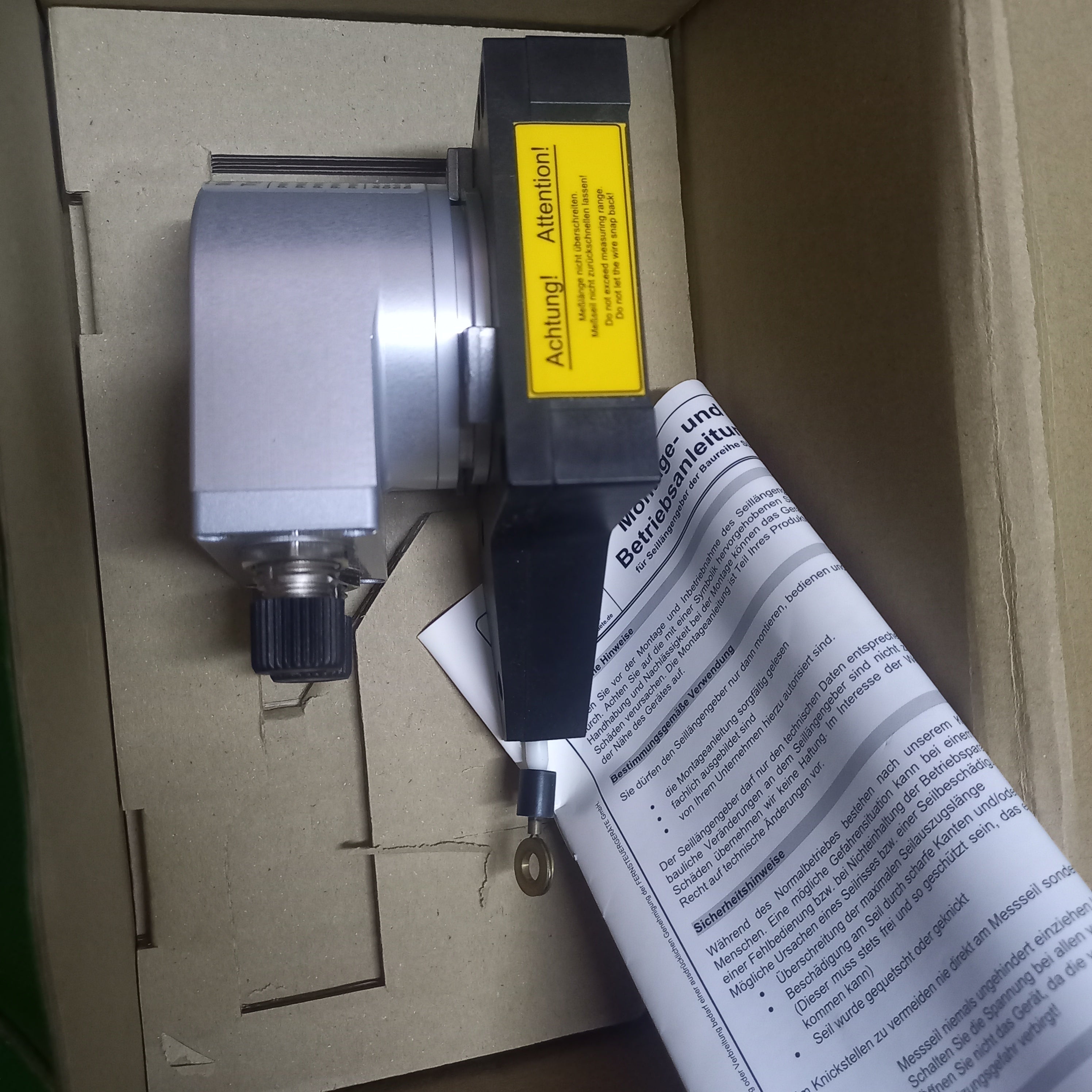 FSG Draw Wire Encoder SL3500, SL003500-MH 16-ll Fitted MH-II-GS60 Safety Encoder