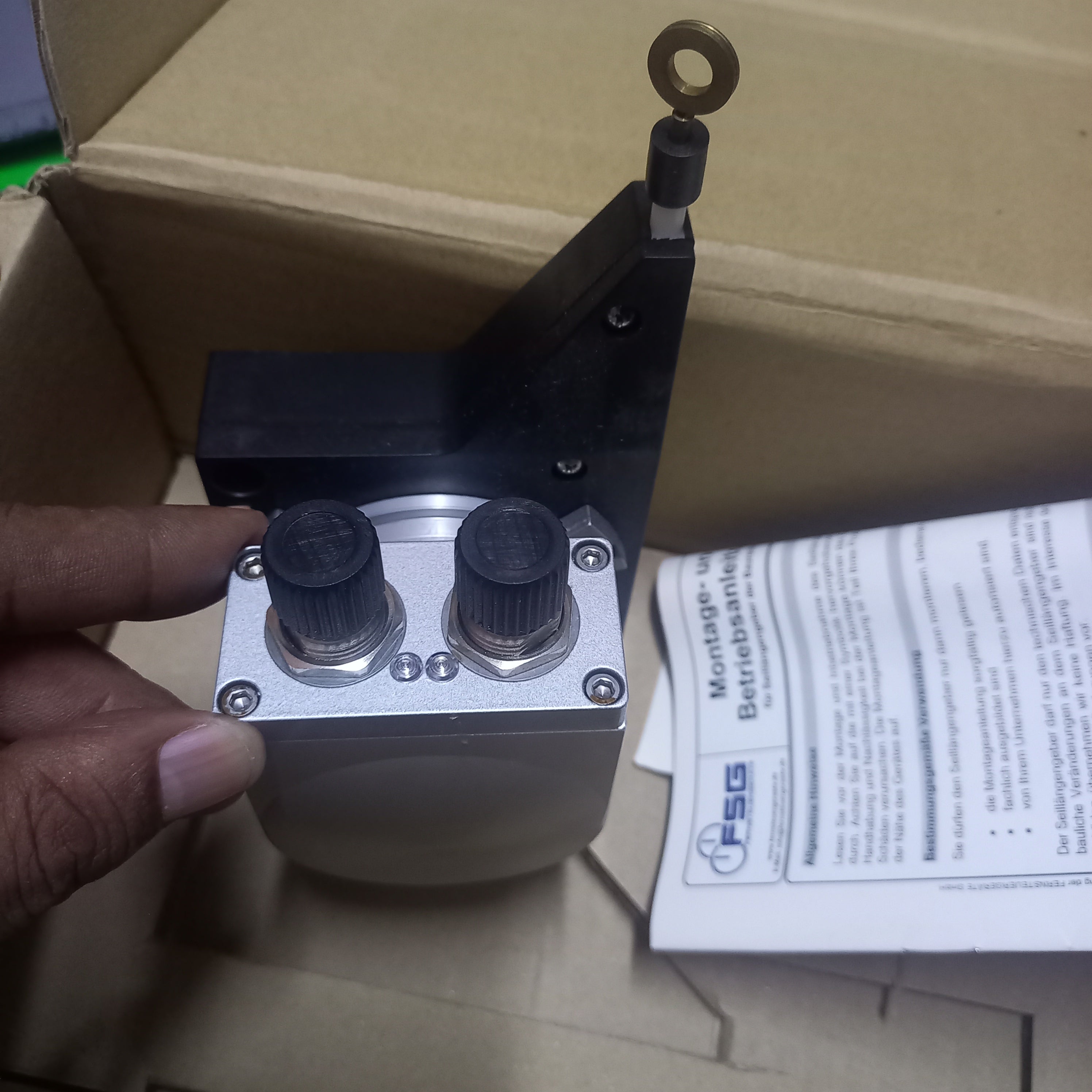 FSG Draw Wire Encoder SL3500, SL003500-MH 16-ll Fitted MH-II-GS60 Safety Encoder