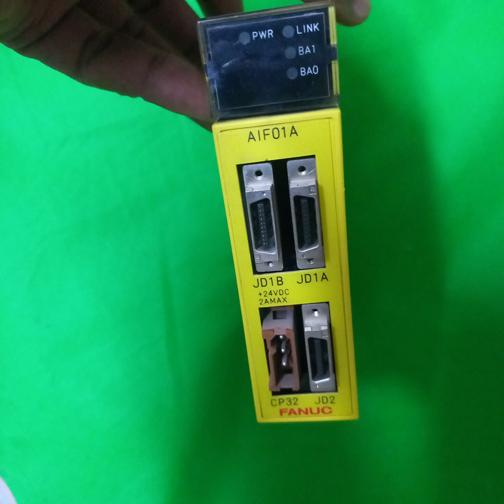Front view of connetors at right side view with no sticker of FANUC I/O A1F01A, Fanuc AIF01A,  A03B-0819-C011 | A03B0819C011