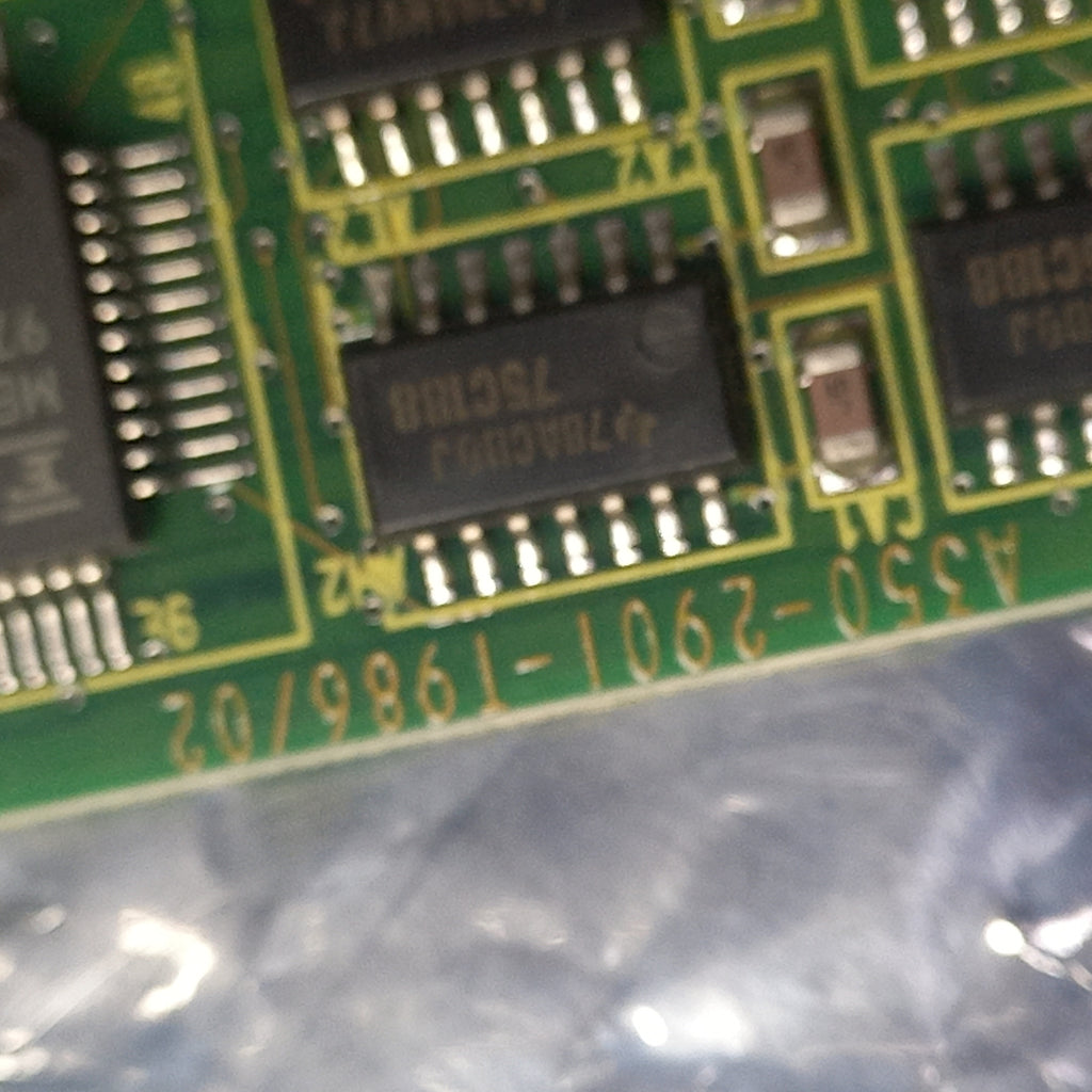 A20B-2901-0981/05B
A350-2901-1986/20
Fanuc A20B-2901-0981 is a serial spindle control module typically found in Fanuc 16/18 model B and C controls
