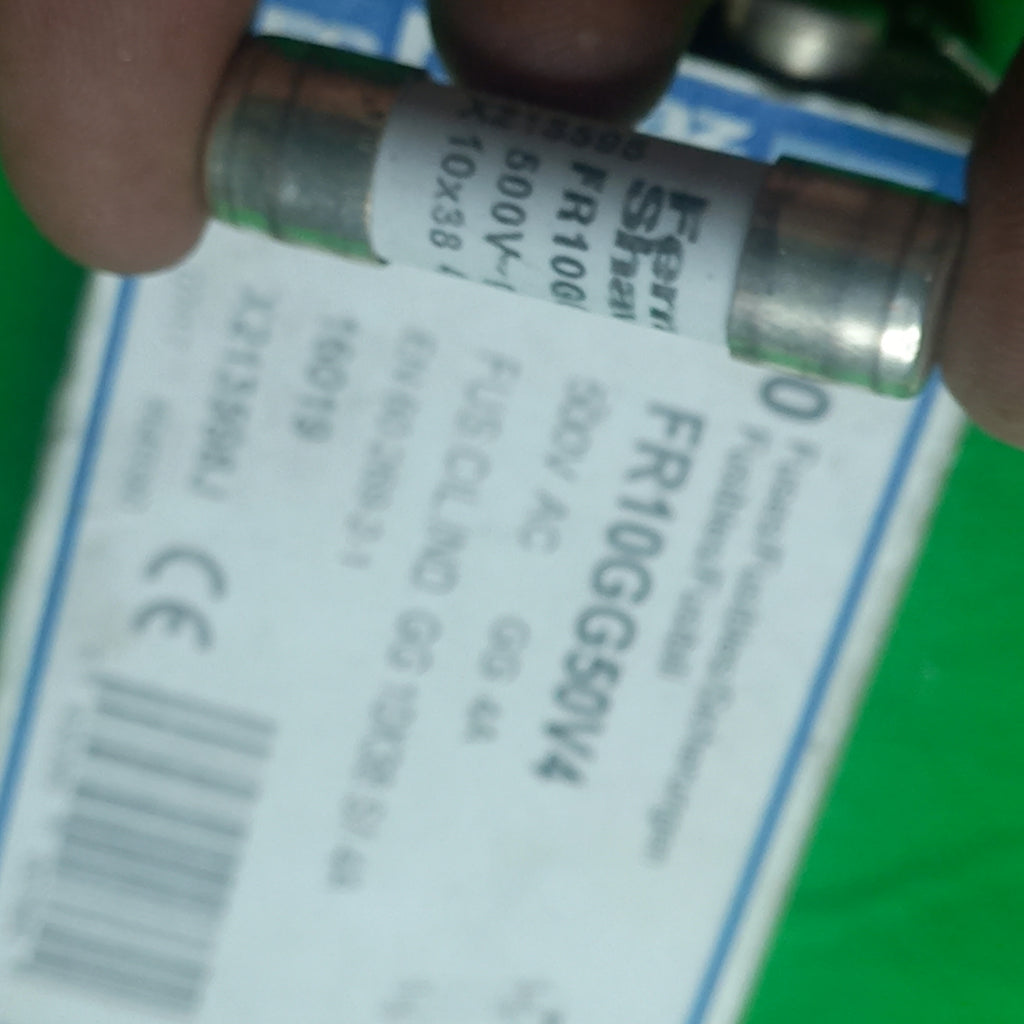 Fuse with Box photo with specification printed FerrazShawmut FR10GG50V4