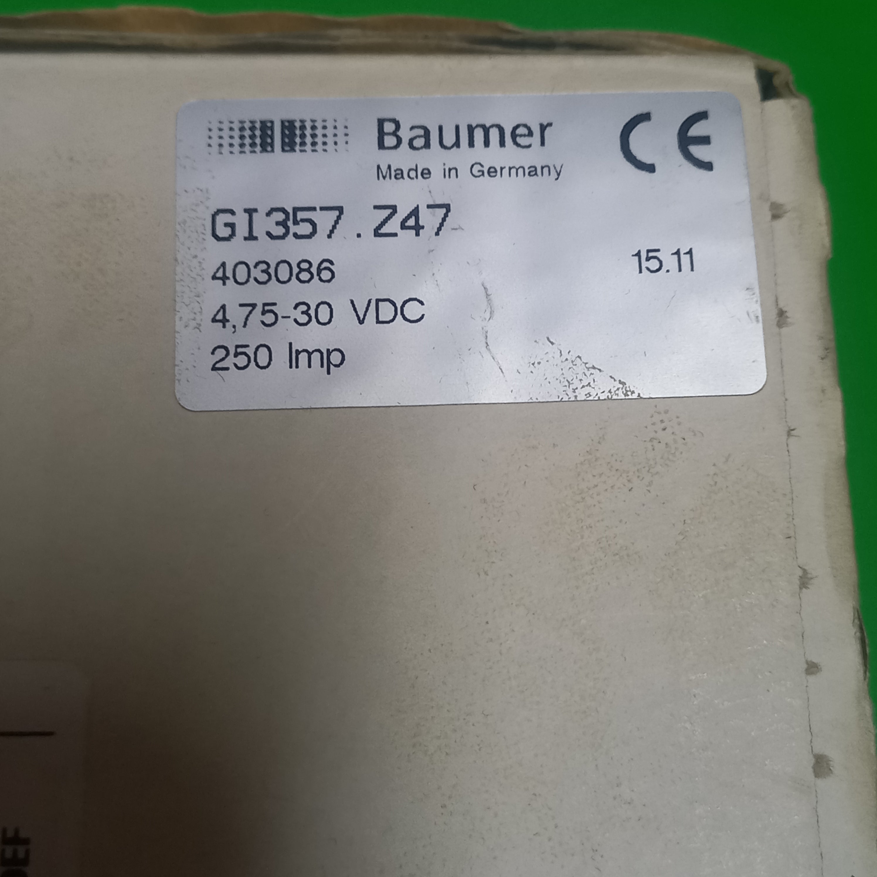 Baumer GI357 | SIL2 (Safety Integrity Level 2) 250imp, 12mm, HTL