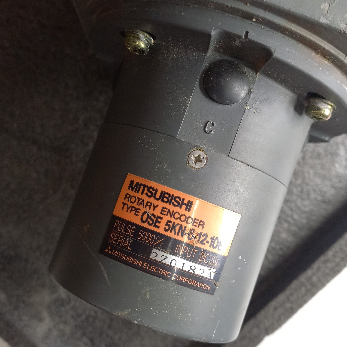 HA 80C-S permanent Magnet AC Servo Motor , MFG DWG Z637260, Mitsubishi Electric Corporation Japan
fitted with 

Mitsubishi ENCODER TYPE OSE 5KN-6-12-108 ;PULSE 5000C/T INPUT DC 5V; Mazak CNC