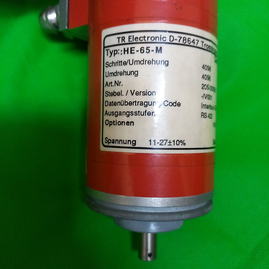 HE-65-M Encoder Interbus - SGray
4096x4096  Art. Number; 205-0059
Version-V001 , Output stage RS422, Options VR-Engang , Voltage 11-27+-10degrees