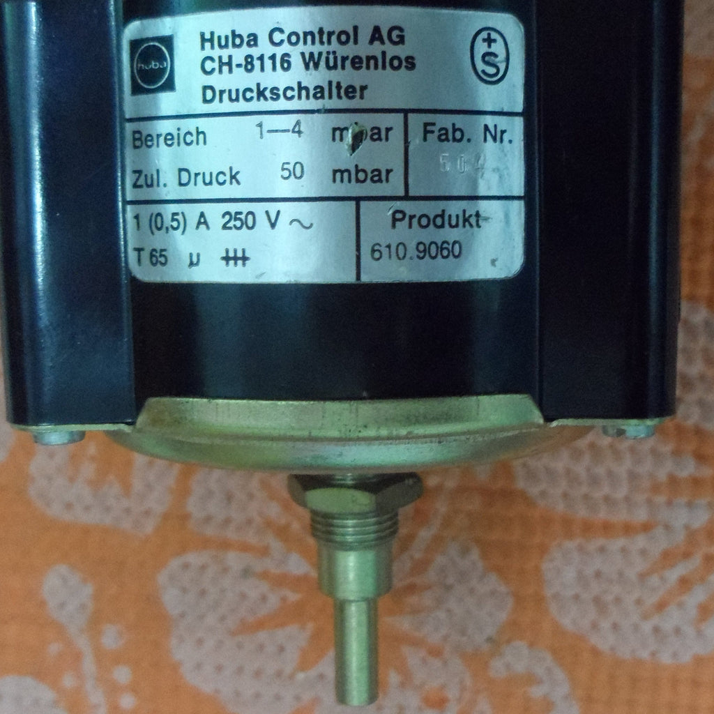 HUBA CONTROL 610.9060 | Pressure Switch | Druckschalter