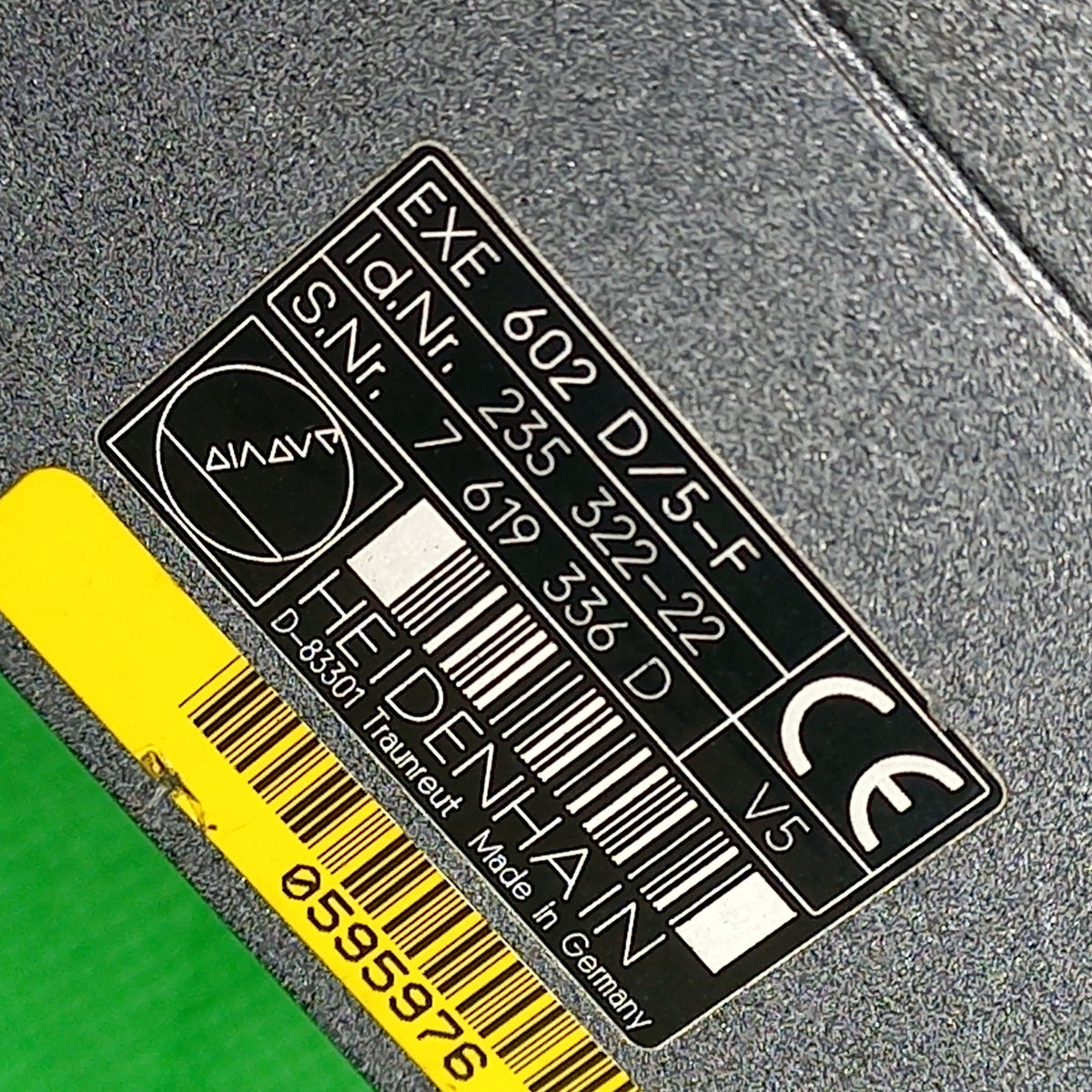 Specification sticker on Heidenhain EXE 602 D / 5-F (EXE602D5F) | Id.Nr. 235 322-22 